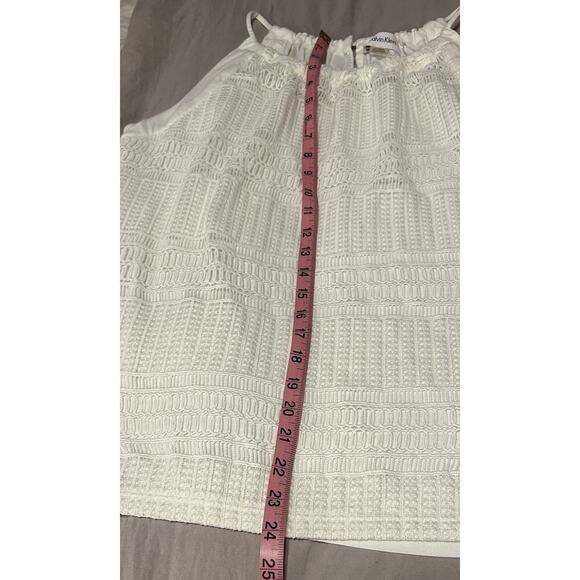 Calvin Klein Women's Sleeveless White Shirt Fully Lined Size Medium - Picture 4 of 10